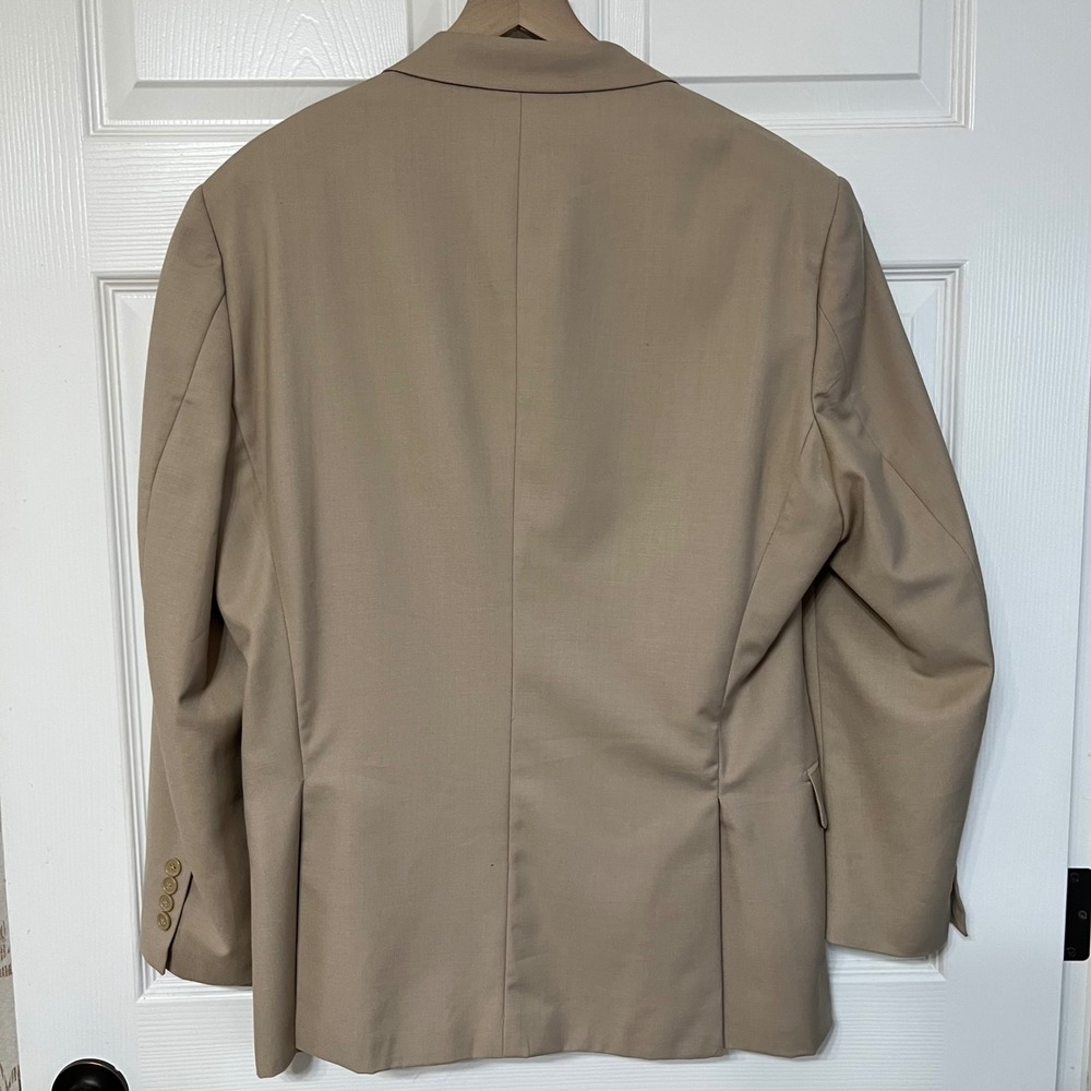 Giorgio‎ Fiorelli Men Classic Tan Two Button Blazer Sport Coat Jacket Size Large - Picture 3 of 9